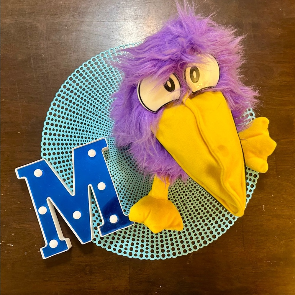 Purple Absurd Bird Hand Puppet; Squeaks